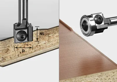 Image de Festool Plaquettes pour affleurer S8 HW D19 12x12 KL OFK