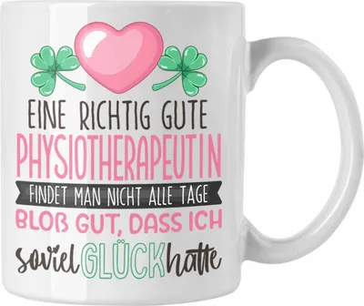 Produktbild von Trendation - Physiotherapeutin Tasse Geschenk Dankeschön Beste Physiotherapeutin Der Welt Dankeschön (Weiß)