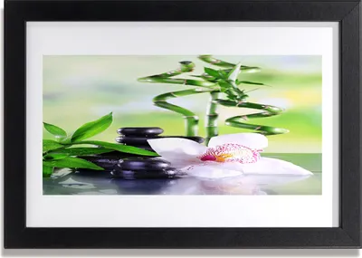 Produktbild von Bild 30x20 MDF-Rahmen Wandkunst Bamboo Orchid Zen Spa