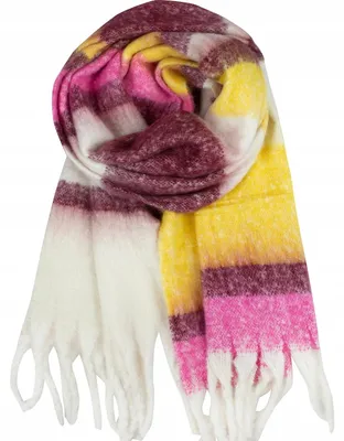 Produktbild von Agrafka Warmer Gestrickter Schal Streifen Damen