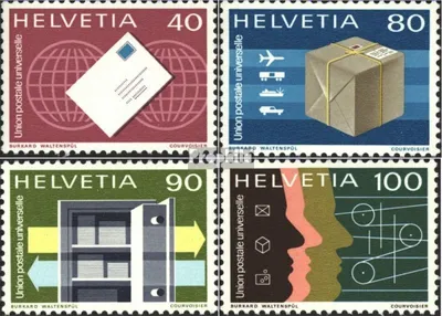 Produktbild von Briefmarken Schweiz 1976 Mi UPU10-UPU13 (kompl.Ausgabe) gestempelt Sondermarken