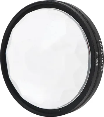 Zdjęcie produktu dla PUSOKEI 58Mm Kaleidoscope Prism Lens Filter, filtr pryzmatyczny ze szkła kryształowego z pierścieniem adaptera 55Mm-58mm, kompatybilny z obiektywem 55mm do lustrzanek cyfrowych