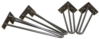 Produktbild von Hairpin Legs Tischbeine 2 Stangen/36cm "grau" 4er Set