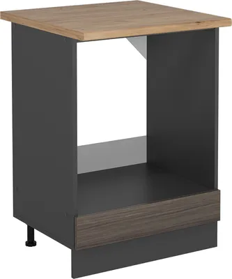 Produktbild von Herdumbauschrank Vicco R-Line Edelgrau 60 cm , AP Eiche, Model 53606