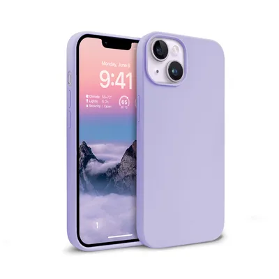 Zdjęcie produktu dla Etui silikonowe Crong Color Cover Liquid do iPhone'a 14 Max (fioletowy)