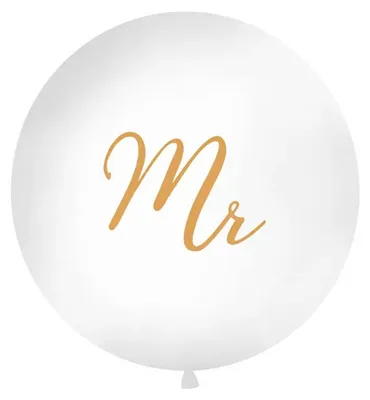 Produktbild von PartyDeco OLBON12D-008-019, Spielzeugballon, Latex, Gold, Weiß, Oval, 100 cm, 1 Stück(e)