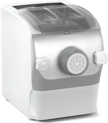 Produktbild von Klarstein Pastamania Nudelmaschine Elektrisch – 260 W Vollautomatische Pastamaschine mit 7 Aufsätzen, 500 g Kapazität, Leise (60 dB), LED-Anzeige, Weiß