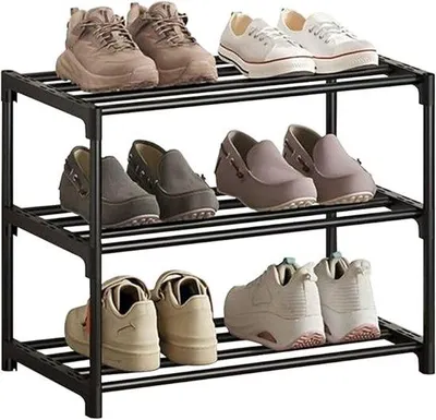Produktbild von Famanu Schuhregal - Stapelbar, Platzsparend & Robust - Schwarz
