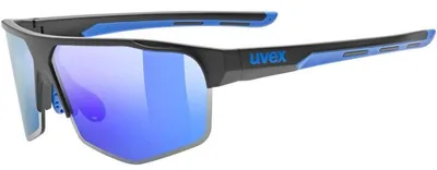 Produktbild von Uvex 5330812416, Uni, Halbrandlos, Schwarz, Schwarz, Blau, Polycarbonat, 0-3