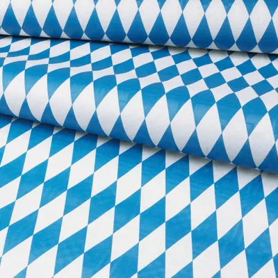 Produktbild von Tischtuchpapier Original,  Bayrische Rauten, 100 cm x 50 m, weiss-blau