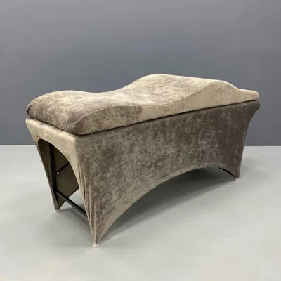 Produktbild von Wellen-Matratzen-Set mit Memory-Schaum und Liegenbezug | Für Wimpernverlängerung & Kosmetik, 180x60 cm, light-brown