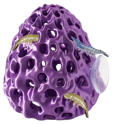 Produktbild von Garnelen-Versteck mit Saugnapf, Rückzugsort für Garnelen, Aquarium-Dekoration, Zubehör für Betta-Fische, kleine Fische, Guppys (violett)