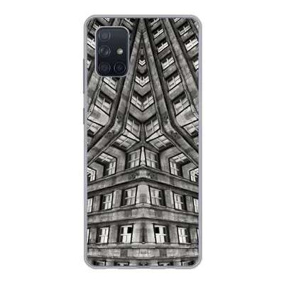 Produktbild von MuchoWow® Handyhülle Schutzhülle Hülle für Samsung Galaxy A71 Kunst - Schwarz - Weiß - Psychedelisch Silikon Softcase Handy Hülle - Kartenbesitzer