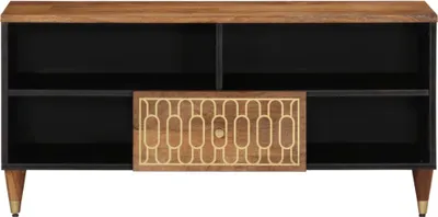 Image de vidaXL Armoire TV 100x33x46 cm en bois massif de manguier