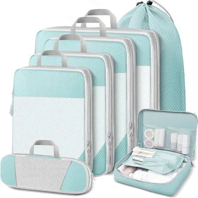 Produktbild von Famanu Koffer Organizer Set 7-teilig - Blau