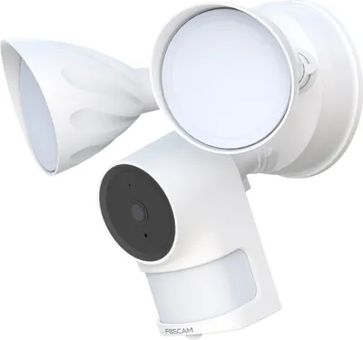 Produktbild von Foscam F41 ist eine Flutlichtkamera mit Bewegungsmelder, integrierter Beleuchtung und Sicherheitssirene
