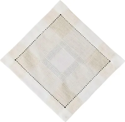 A square placemat or doily rotated 45 degrees on a white background.