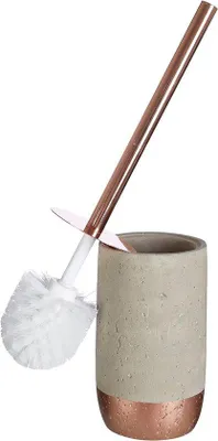 Zdjęcie produktu dla Szczotka toaletowa z uchwytem, stal nierdzewna, szara, 10 x 10 x 39 cm
