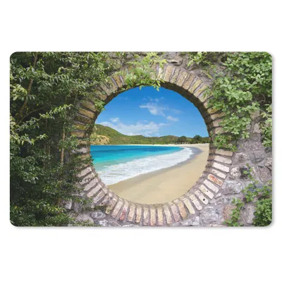 Produktbild von MuchoWow® Schreibtischunterlage Strand - Meer - Blick 60x40 cm - XXL Mauspad - Großes Mauspad