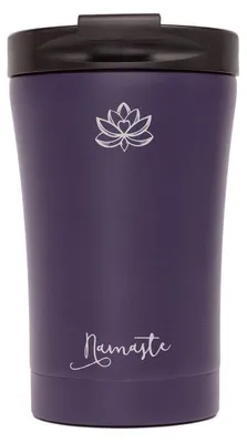 Produktbild von Doppelwandige Thermosbecher aus Edelstahl 280 ml mit Namasté Design