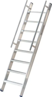 Produktbild von Alu Profi Stufenanlegeleiter Mod. 220 mit 2 Handläufen  - Stufenanzahl: 8, Leiternlänge (L): 2,07 m