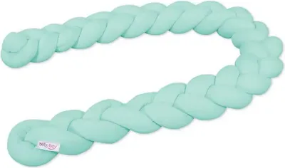 Produktbild von babybay Nestchenschlange geflochten passend für Kinderbetten, mint