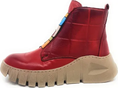 Produktbild von Gemini  Damenschuhe Stiefel Reißverschluss Rot Freizeit