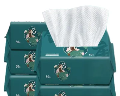 Immagine prodotto di Salviette per il viso monouso - 100% cotone, biodegradabili, confezione da 6