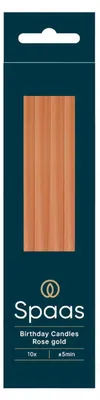 Geburtstagskerzen Sticks, 10 Stück, Roségold, 16 cm