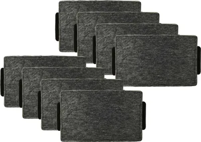 Produktbild von vhbw 8x Aktivkohlefilter kompatibel mit Miele DA 2360, DA 2690, DA 2698, DA 2390, DA 2660, DA 3560, DA 3560-60 Dunstabzugshaube - 23,7 x 14,6 x 1,9 cm