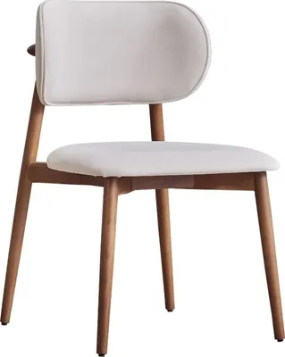 Produktbild von Weißer Textilstuhl Designer Einsitzer Stilvolle Esszimmerstühle Stühle