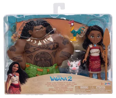 Productafbeelding van Disney Vaiana 2, Vaiana & Maui, klein cadeauset, modepop, set voor jongens en meisjes, vanaf 3 jaar, jongen/meisje, 152 mm, meerkleurig