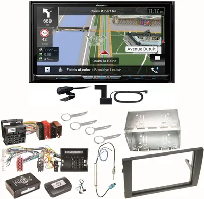 Produktbild von Pioneer AVIC-Z930DAB Navigation DAB+ USB Einbauset für Audi A4 B6 B7 Seat Exeo
