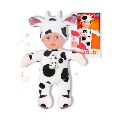 Image de Poupée bébé Reig peluche vache 25 cm