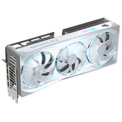 Produktbild von GIGABYTE AORUS GeForce RTX 5080 MASTER ICE 16G Grafikkarte - 16GB GDDR7, 256 Bit, PCI-E 5.0, 2805MHz Core Clock, 3 x DP 2.1a, 1 x HDMI 2.1b, NVIDIA DLSS 4, GV-N5080AORUSM ICE-16GD