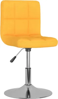 Image de vidaXL Tabouret de bar pivotant Tissu jaune