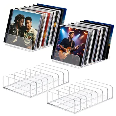 Obrázek produktu pro Průhledný CD stojan s 7 přihrádkami