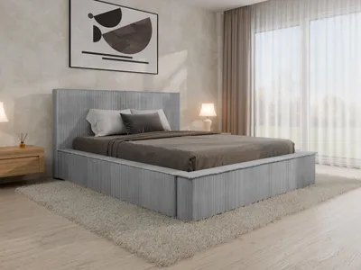 Produktbild von SANA – modernes Polsterbett mit Bettkasten und Metall-Lattenrost | ohne matratze