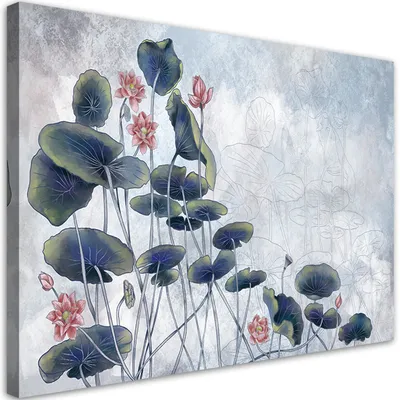 Produktbild von Leinwandbild Kronleuchter 90x60 Feeby Türkis bild für die wand bereit zum aufhängen