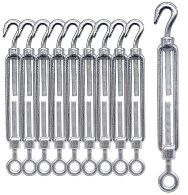 Produktbild von 10 M5-Spannschlösser mit Haken- und Ösenverschluss zur Kabelspannung