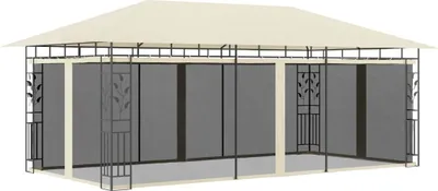 Obrázok produktu pre The Living Store Pavillon mit Moskitonetz 6x3x2,73 m Creme