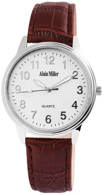 Produktbild von Alain Miller Herrenarmbanduhr mit Kunstlederionsarmband