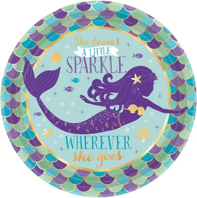 Produktbild von Pappteller "Mermaid Wishes" | Ø17,7cm/8Stk.