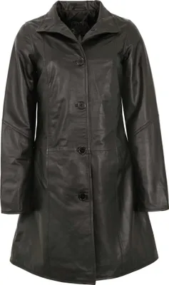 Produktbild von MADDOX - Damen Ledermantel Lammnappa schwarz : 42