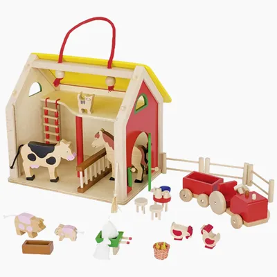 Produktbild von Goki Koffer Farmhaus mit Zubehör, 3 Jahr(e)