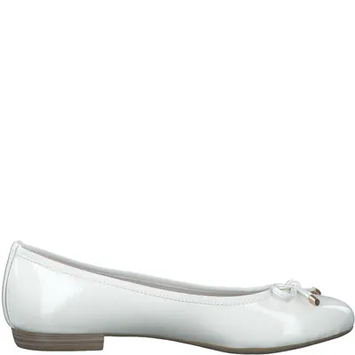 Produktbild von MARCO TOZZI Damen Ballerina klassisch MT FEEL runde Form Schleife 2-22137-20, Größe:40 EU, Farbe:Weiß