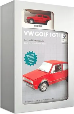 Image de Franzis VW GOLF I GTI Kit de construction en carton 1:18 + voiture miniature 1:38
