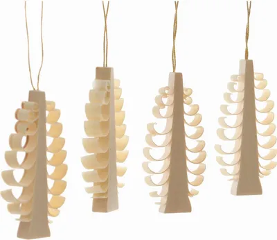 Produktbild von Baumbehang Spanbaum 4er Set BxHxT=5,5x3x0,6cm NEU