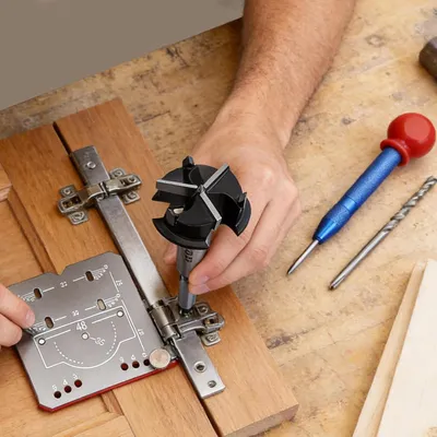 Produktbild von Montagehilfe für Schranktüren und Scharniere