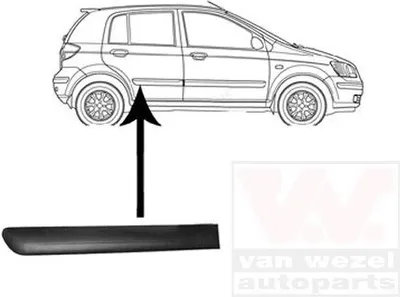 Immagine prodotto di VAN WEZEL Modanatura per porta posteriore destra Modanatura per HYUNDAI GETZ (TB) 8252426
